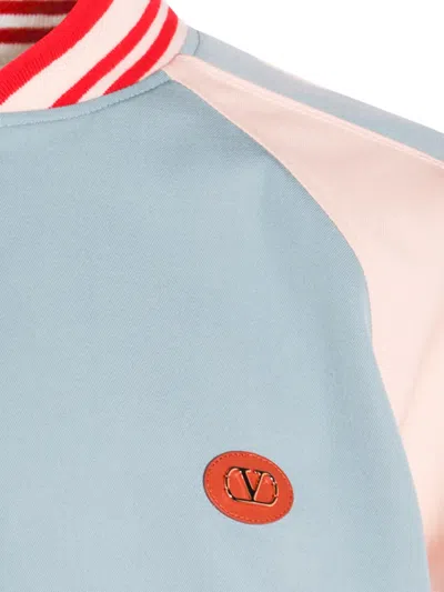 Valentino Le Chat De La Maison Wool Bomber Jacket In Blue