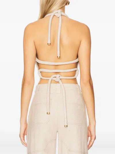 Cult Gaia Themis Rope-detail Tank Top In Nude