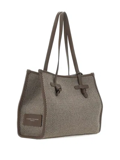 Marcella Club Marcella Herringbone-pattern Tote Bag