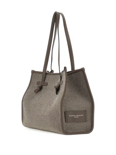 Marcella Club Marcella Herringbone-pattern Tote Bag