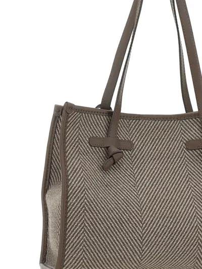 Marcella Club Marcella Herringbone-pattern Tote Bag