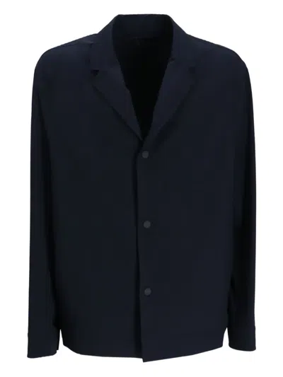 Hugo Boss Notched-collar Button-up Jacket In Blue