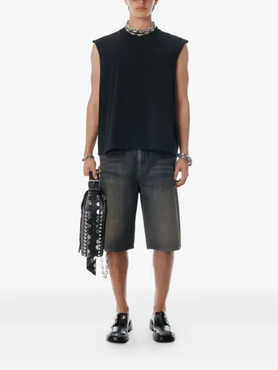 Alexander Wang Cotton Tank Top In Blue
