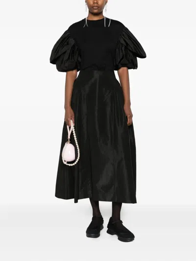 Simone Rocha Pleated-details Midi Skirt