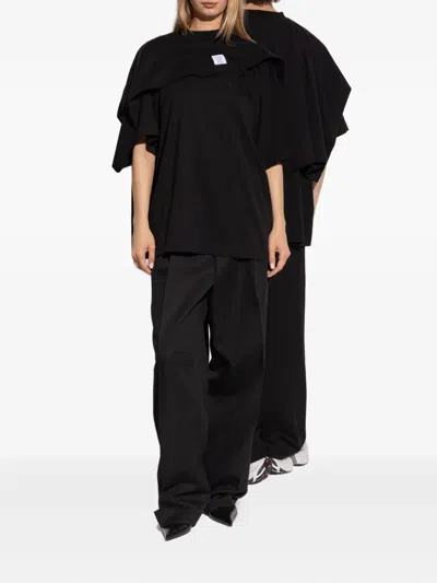 Vetements Layered-panel T-shirt In Black
