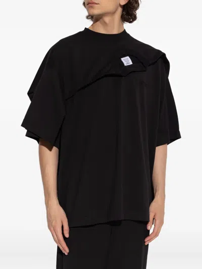 Vetements Layered-panel T-shirt In Black