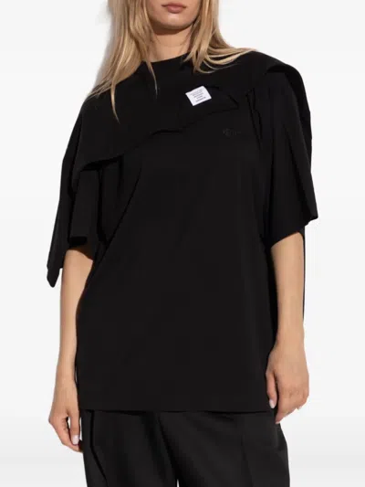 Vetements Layered-panel T-shirt In Black