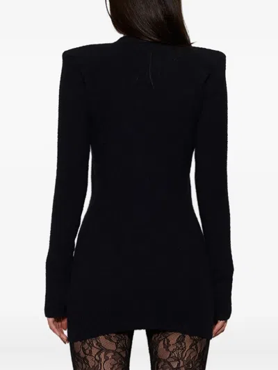 Wardrobe.nyc Padded-shoulder Button-up Cardigan In Black