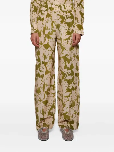 Victoria Beckham Womens Parakeet Blush Floral-print Silk-crepe Pyjama Trousers In Multi