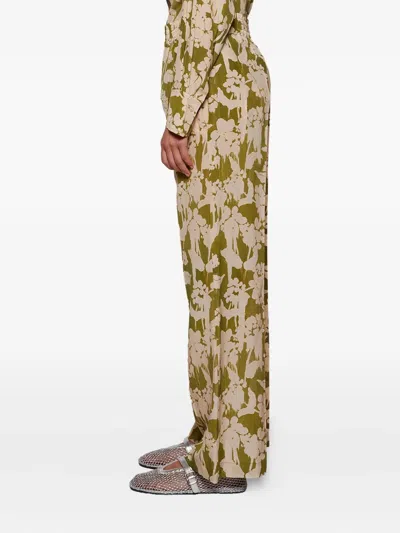 Victoria Beckham Womens Parakeet Blush Floral-print Silk-crepe Pyjama Trousers In Multi