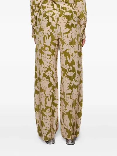 Victoria Beckham Womens Parakeet Blush Floral-print Silk-crepe Pyjama Trousers In Multi