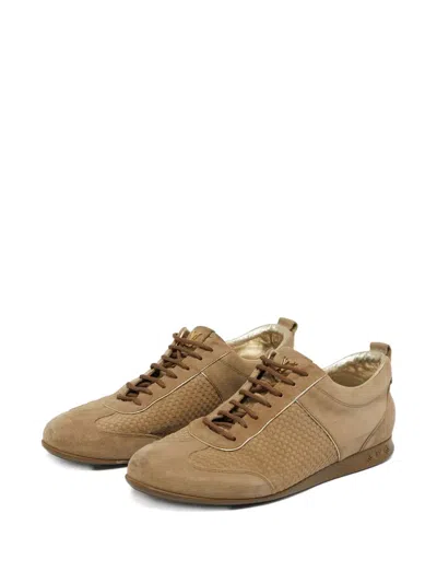 Pre-owned Louis Vuitton Suede Lace-up Sneakers