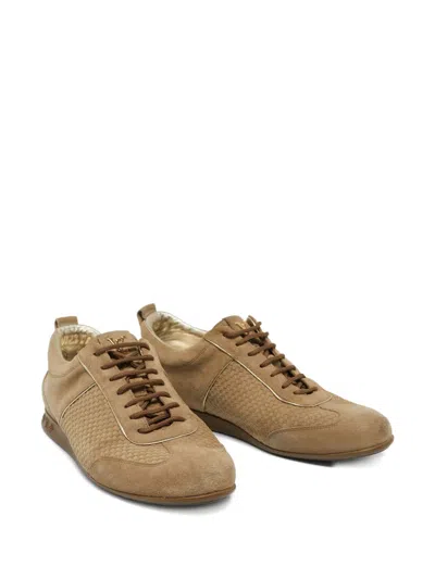 Pre-owned Louis Vuitton Suede Lace-up Sneakers