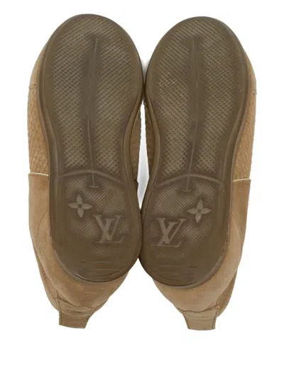 Pre-owned Louis Vuitton Suede Lace-up Sneakers