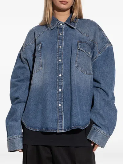 Vetements Button-fastening Denim Shirt In Blue