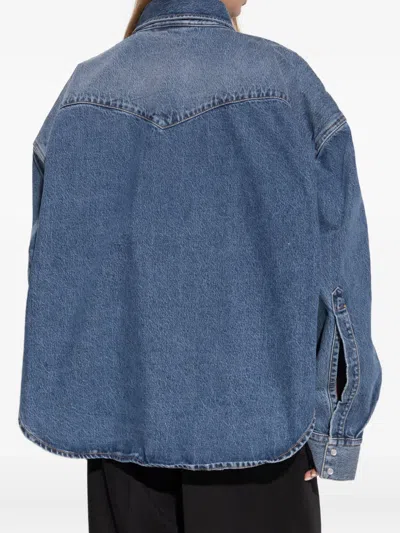 Vetements Button-fastening Denim Shirt In Blue