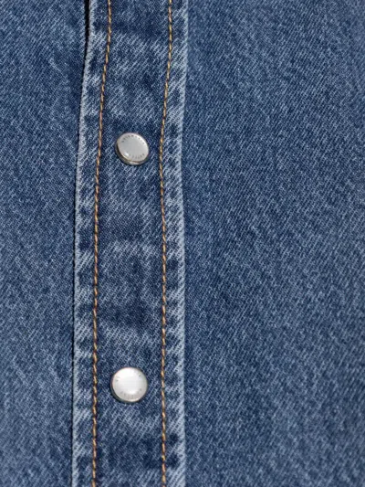 Vetements Button-fastening Denim Shirt In Blue