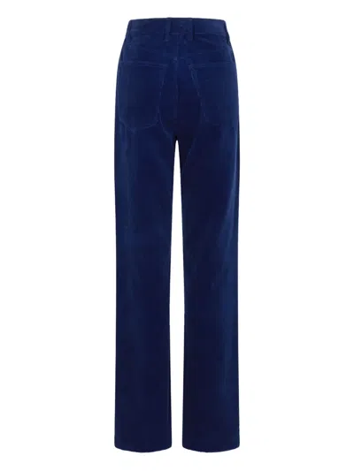 Rabanne Velvet Trousers In Blue