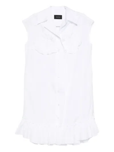 Simone Rocha Ruffled-details Sleeveless Blouse In White
