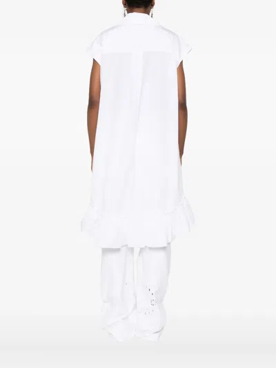 Simone Rocha Ruffled-details Sleeveless Blouse In White