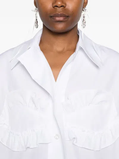 Simone Rocha Ruffled-details Sleeveless Blouse In White
