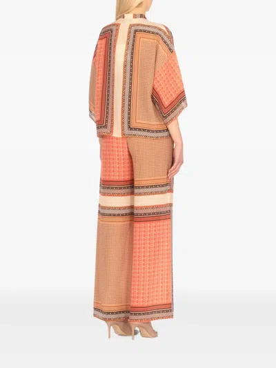Antonelli Orange Cloe Shirt In Multi