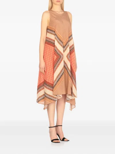 Antonelli Geometric-print Midi Dress