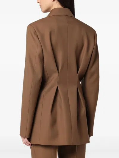 Jil Sander Wool Blazer In Brown