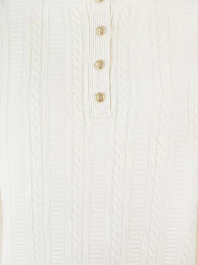 Apc Thea Cable-knit Button Sweater In White