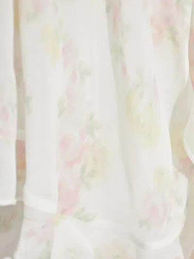 Loveshackfancy Avaline Ruffled Floral-print Dress In Neutral