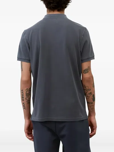 Marc O'polo Short-sleeve Polo Shirt In Gray