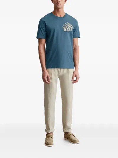 Marc O'polo Leaf-print T-shirt In Green