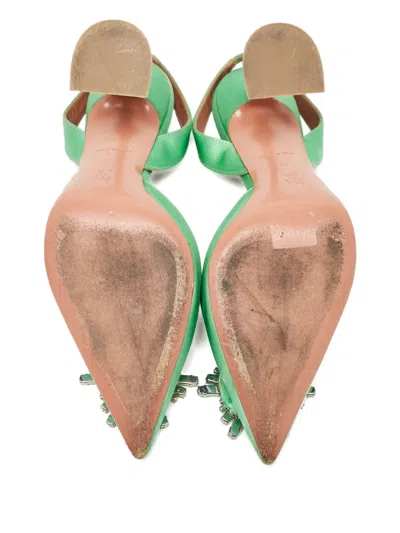 Pre-owned Amina Muaddi 100mm Crystal-embellished Heeled Pumps