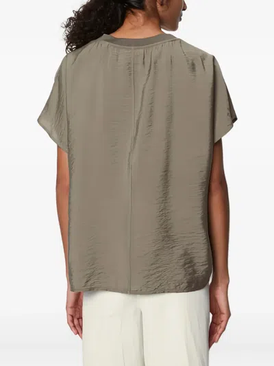Marc O'polo Draped Short-sleeve Top In Brown