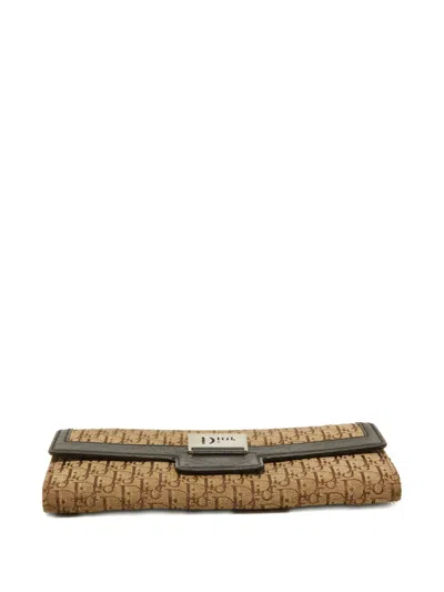 Pre-owned Dior Oblique Canvas Wallet