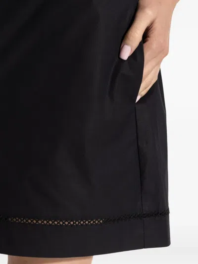 Theory Womens Black Eyelet Cotton Poplin Shorts In Black
