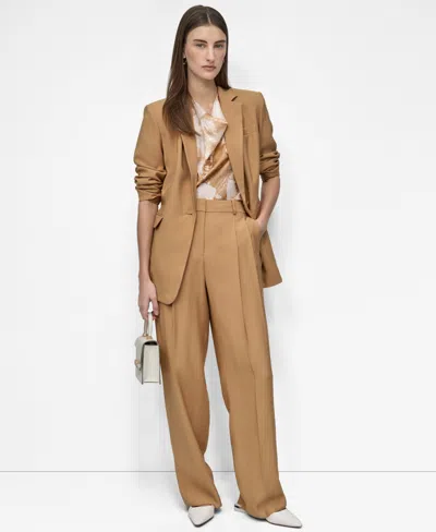 Dkny Women's Notched Collar One-button Blazer