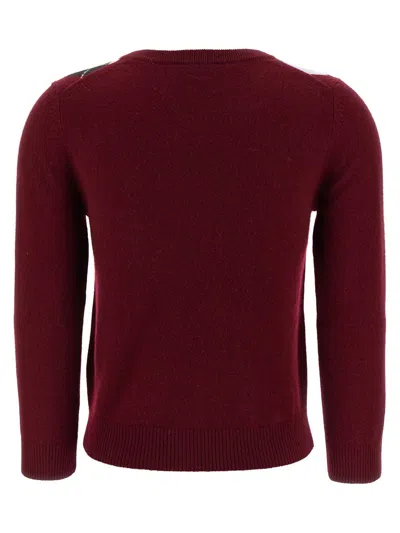 Ganni Womens Tawny Port Rhombus-print Round-neck Wool And Cashmere Cardigan Xl In Brown