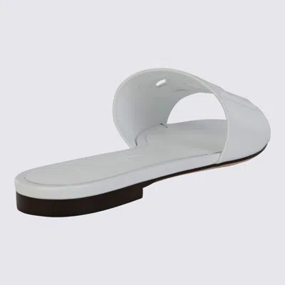 Dolce & Gabbana Leather Dg Millennials Slides In White
