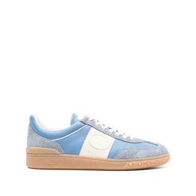 Valentino Upvillage Suede-trimmed Leather Sneakers