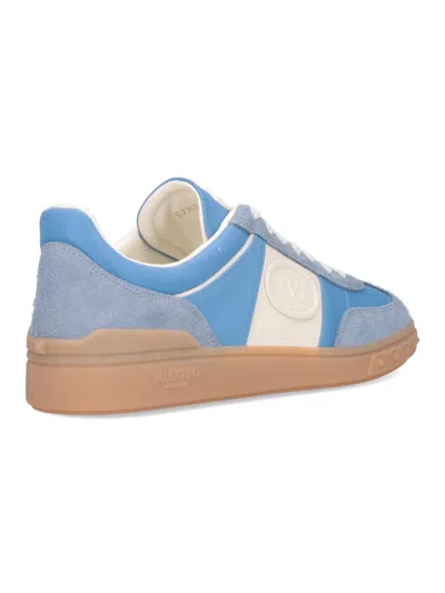 Valentino Upvillage Suede-trimmed Leather Sneakers