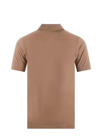 Etro Pegaso Embroidered Polo T-shirt In Brown