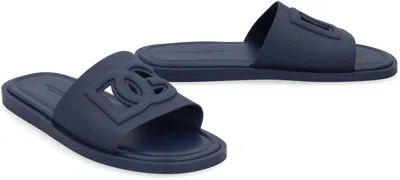 Dolce & Gabbana Sandals Slides With Cut-out Detail In Black