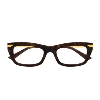 Bottega Veneta Bv1371o Linea Ribbon 002 Havana Gold Glasses
