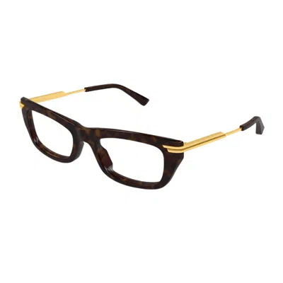 Bottega Veneta Bv1371o Linea Ribbon 002 Havana Gold Glasses