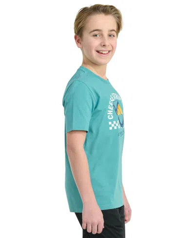 Adidas Originals Big Kid Boys Crew Neck Short Sleeve Regular Fit Graphic T-shirt In Green