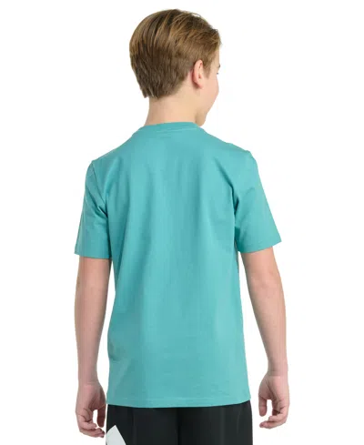 Adidas Originals Big Kid Boys Crew Neck Short Sleeve Regular Fit Graphic T-shirt In Green