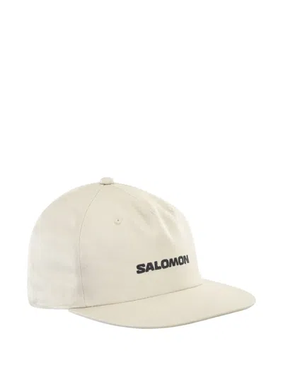 Salomon Flat Logo Cap In Neutral
