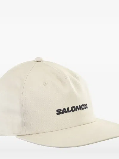 Salomon Flat Logo Cap In Neutral
