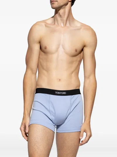 Tom Ford Branded-waistband Boxers In Purple